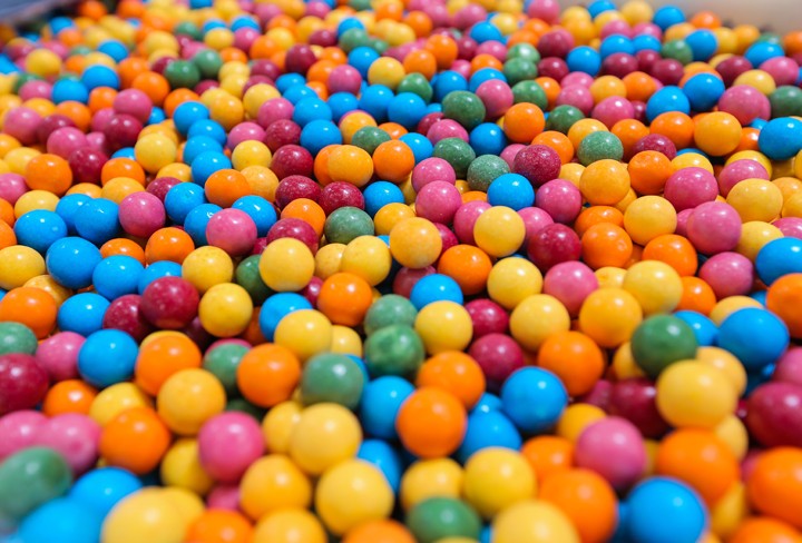 Many colourful sweets